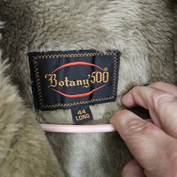 Vintage Botany 500 Wool Coat with Faux Fur Collar – Old Money, Quiet Luxury, Coq - Picture 7 of 7